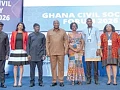 President John Dramani Mahama (6th from left) with other dignitaries  at the Ghana Civil Society Forum 2026
