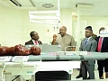 President John Dramani Mahama in a chat with Dr Kow Entsua-Mensah (left), Director of National Cardiothoracic Centre. With them include Kwabena Mintah Akandoh (right), Minister of Health  