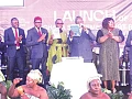 Chief Justice Baffoe-Bonnie (4th from right) and Prof. Nana Aba Appiah Amfo (5th from right), Vice Chancellor, UG, launching the books. Applauding are Prof. Peter Atudiwe Atupare (4th from left), Dean, UG School of Law; Prof. Henrietta Mensah Bonsu (3rd from right), Supreme Court Justice; Justice Yoni Kulendi (2nd from right), Supreme Court Justice, and other dignitaries. Picture: ERNEST KODZI