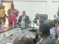 Mahama Ayariga (right), Minister of Local Government, Chieftaincy and Religious Affairs, speaking at the inauguration of the steering committee of the Accra Green and Clean City Initiative, while King Tackie Teiko Tsuru II, the Ga Mantse, who is the chair of the initiative looks on