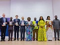   Dignitaries pose for a group photograph after the launch of the Ghana Pharmaceutical Manufacturing Policy
