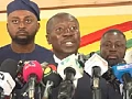 Alexander Afenyo-Markin, Minority Leader and his colleagues addressing the press in Accra