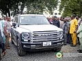 The Haval H9 Sports Utility vehicles presented to MMDCEs. INSET: Mahama Ayariga, Minister of Local Government, Chieftaincy and Religious Affairs