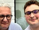 Clément Vandenkerckhove (R) with his father Prince Laurent