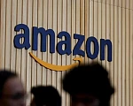 The Amazon logo is seen at one of its offices