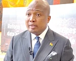Samuel Okudzeto Ablakwa, Minister of Foreign Affairs, addressing the media after series of bilateral relations on the sidelines of the UN General Assembly in New York, USA