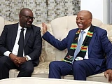 Dr Patrice Motsepe, CAF President and Kurt Edwin Simeon-Okraku, GFA President