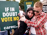 Opponents of the assisted dying bill react after MPs voted against it