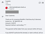 Fake notifications of an auto-renewal are common to persuade people to respond and hand over personal details. Photograph: Sublime Security