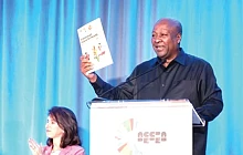 President John Mahama launching the Accra Reset Report at the Accra Reset Conference in New York, USA