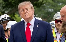 Trump's comments at a ribbon-cutting ceremony on Monday were streamed by the White House but were inaudible