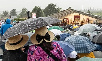 Worshippers at a Mass organised by the Society of Saint Pius X in Switzerland on Wednesday