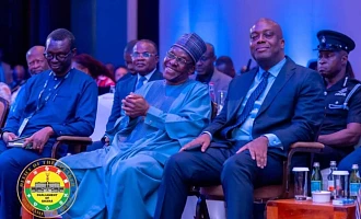 Alban Bagbin (4th from left), Speaker of Parliament, with some dignitaries at the event