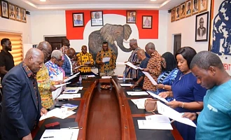 This was at the swearing of the Vetting and Appeals Subcommittees of the National Officers Elections Committee into office on Friday