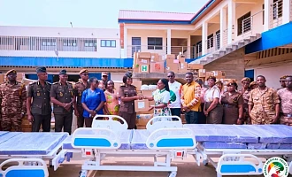Ghana Medical Trust Fund donates container of medical supplies to Prisons Service