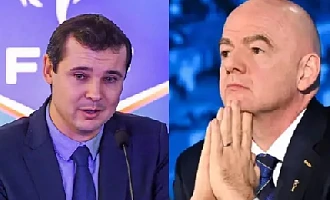 Kevin Lamour, FIFA COO and Gianni Inafntino, FIFA President