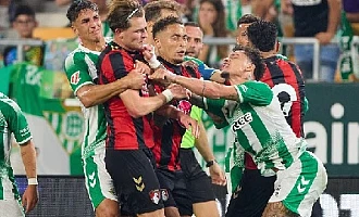 Bournemouth's Alex Scott and Real Betis' Antony were sent off after a clash during their pre-season friendly