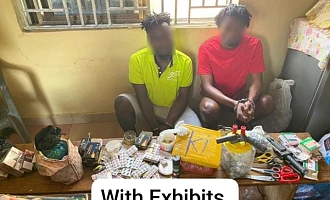 The suspects and the exhbits