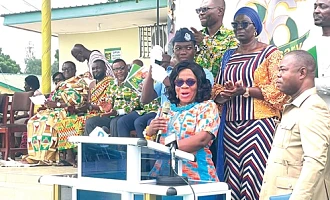 Professor Smile Dzisi, the Deputy Director-General, Ghana Education Service, delivering a speech on behalf of the Minister of Education, during the graduation ceremony