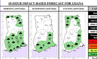 Weather today: GMET warns of reduced visibility and widespread rainfall