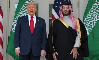 President Trump with Saudi Crown Prince Mohammed bin Salman at the White House last November. Chip Somodevilla/Getty Images