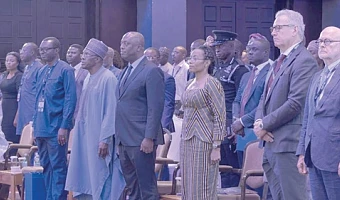 Alban Bagbin (4th from left), Speaker of Parliament, with some dignitaries at the event