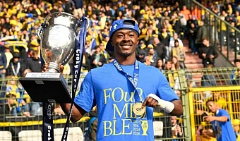 Royale Union Saint-Gilloise player Mohammed Fuseini is recovering after being robbed in Brussels on the weekend. Tomas Sisk / Photonews via Getty Images