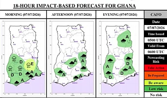 Slight coastal rain, evening thunderstorms expected across parts of Ghana – GMet