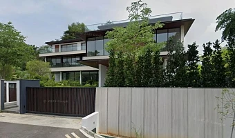 The house is located in an upmarket area of Singapore