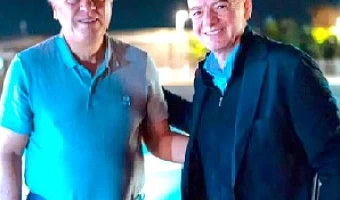 Gianni Infantino (right), pictured with Colombian FA president Ramon Jesurun