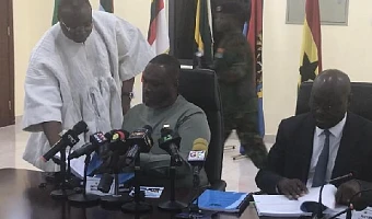 Dr Cassiel Ato Forson, Minister of Finance (right) has officially handed over the administration of the Ministry of Defence to Kenneth Gilbert Adjei