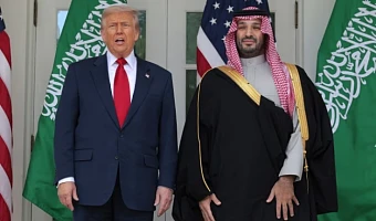 President Trump with Saudi Crown Prince Mohammed bin Salman at the White House last November. Chip Somodevilla/Getty Images