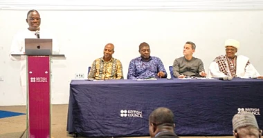 Salem Kalmoni, President of Baraka Policy Institute, and CEO of Japan Motors and Group, addressing the forum. Picture: ELVIS NII NOI DOWUONA 