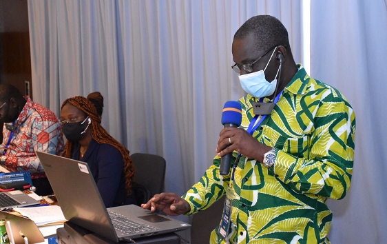 The Regional Monitoring, Control and Surveillance Coordinator of the FCWC, Mr Godfred Baidoo Tsibu, speaking at the 13th Session of the Conference of Ministers of the Fisheries Committee for West Central Gulf of Guinea (FCWC)in Abidjan The Regional Monitoring, Control and Surveillance Coordinator of the FCWC, Mr Godfred Baidoo Tsibu, speaking at the 13th Session of the Conference of Ministers of the Fisheries Committee for West Central Gulf of Guinea (FCWC)in Abidjan